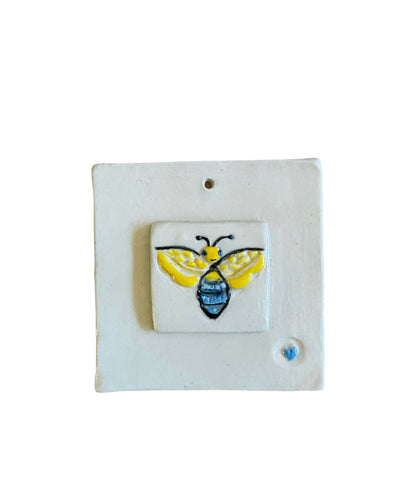 CURIOUS CLAY - Blue Banded Bee Tile