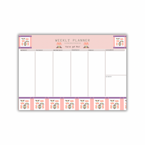 Weekly Planner - Floral Pattern