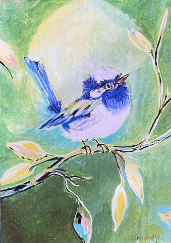 Fine Art Print Blue Wren