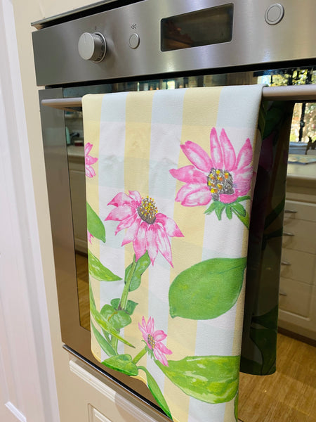 TEA TOWEL - Echinacea Microfibre