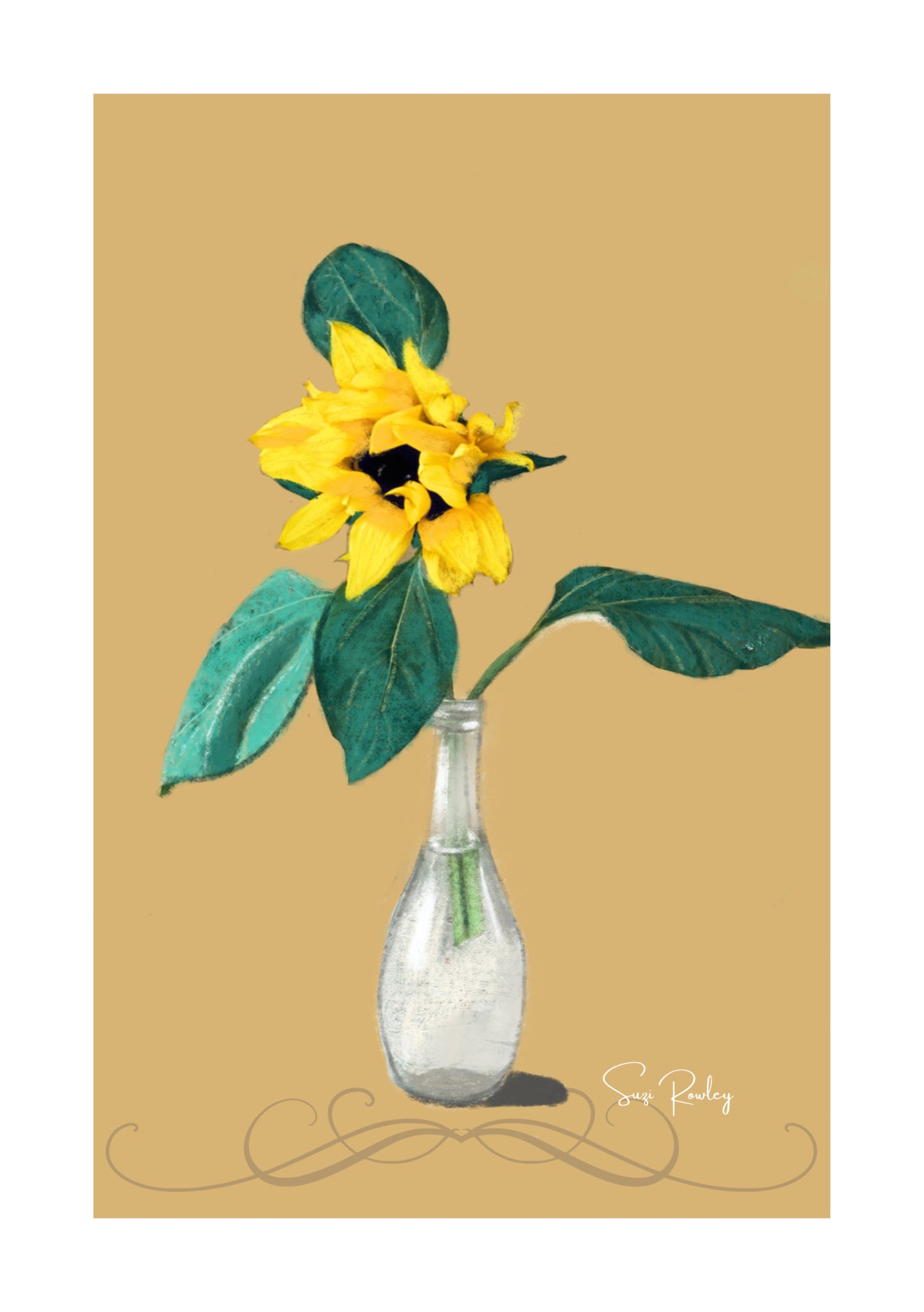 Fine Art Print - Sunflower in Bottle